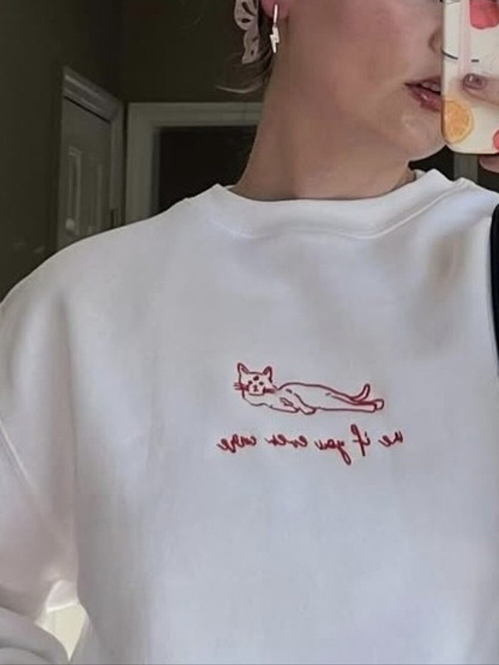🐈 MURE + GRAND Embroidered Crew Neck Sweatshirt SzL